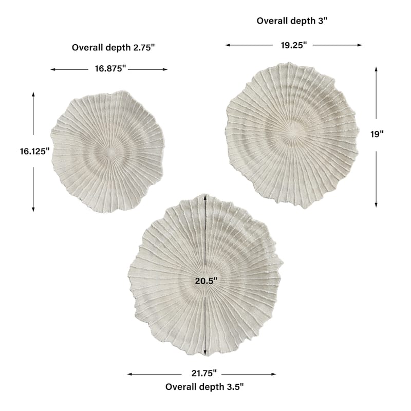 Uttermost Ocean Gems Coral Wall Decor, Set/3