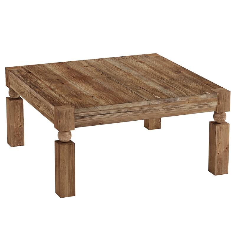 Solid Wood Coffee Table, Living Room Center Cocktail Accent Table