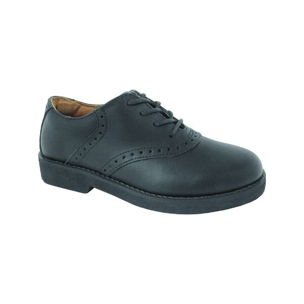 Shop School Issue Girls Black Lace Up Saddle Oxford Wide Width