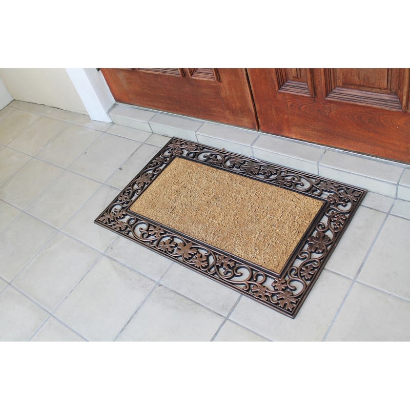 A1HC Rubber and Coir Heavy Duty Non-Slip Tapered Edge Doormat