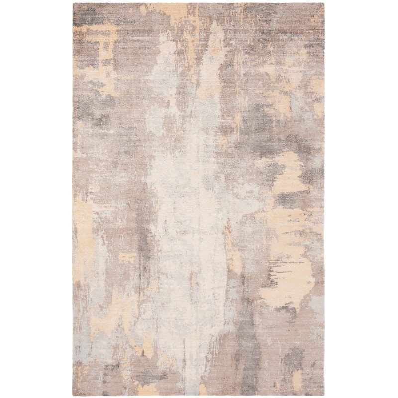 SAFAVIEH Handmade Mirage Sumaya Modern Abstract Viscose Rug - 6' x 9' - Beige