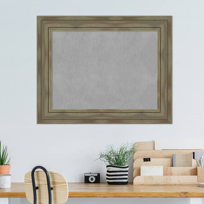 Amanti Art Alexandria Greywash Framed Magnetic Board
