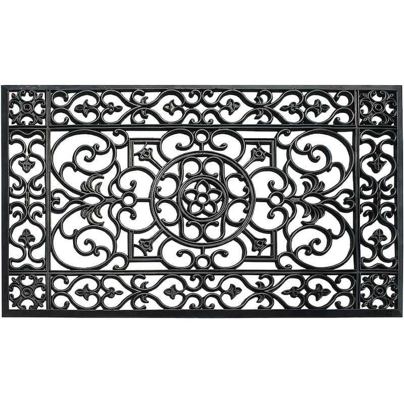A1HC Natural Coir and Rubber Modern Indoor/Outdoor Grill Doormat