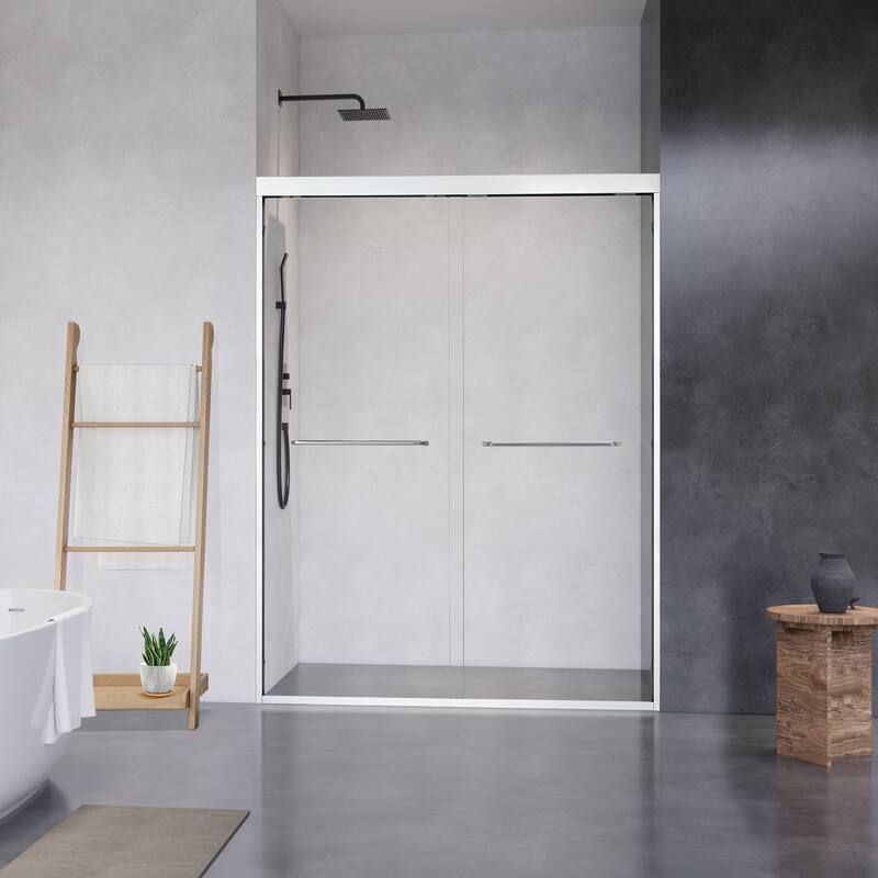 Altair Ennis By Pass Framed Shower Door in Polished Chrome Finish with Clear Glass - 60"W x 76"H - Polished Chrome