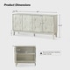 preview thumbnail 42 of 41, Silakan Mid-Century Modern 4-Door Large Storage Sideboard with Solid Wood Legs by HULALA HOME
