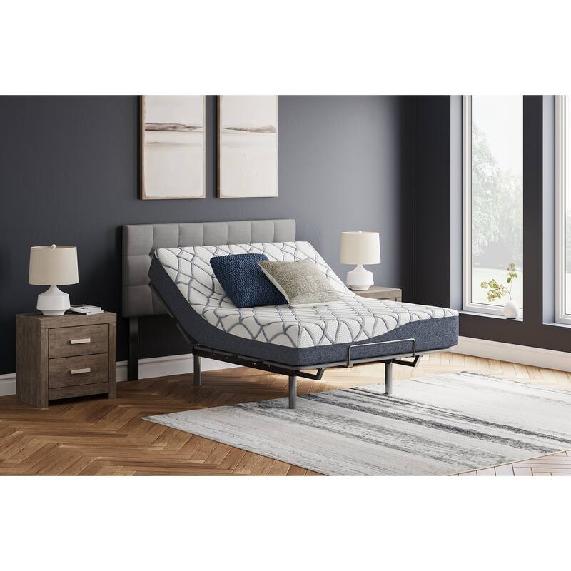 Signature Design by Ashley 10 Inch Chime Elite 2.0 White/Blue Mattress