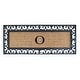 preview thumbnail 182 of 187, Non Slip Coir Low Profile Myla Monogrammed Entry Doormat, 17.7"x47.25" monogrammed o
