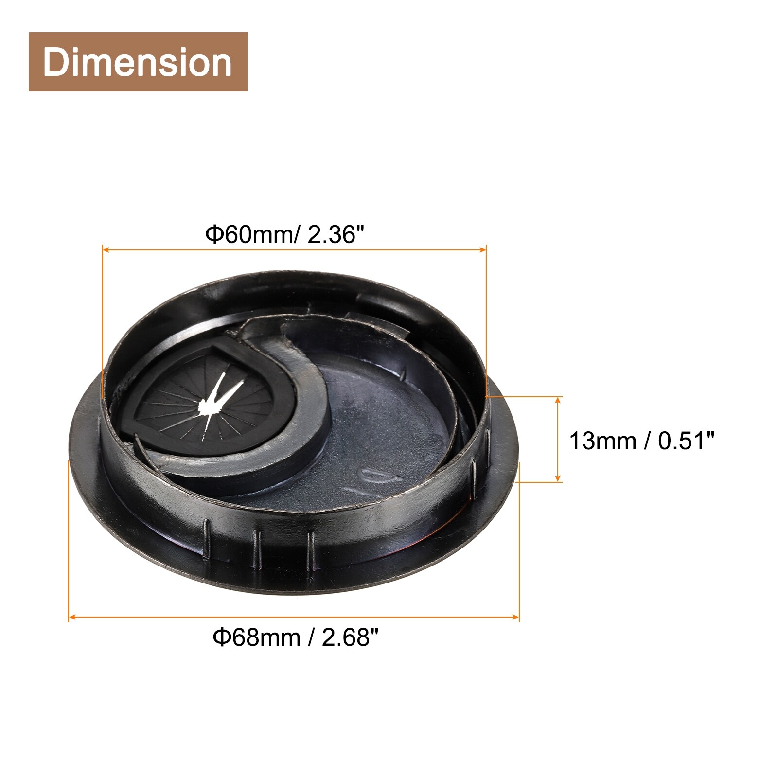 Desk Cable Wire Cord Grommet Hole Cover for Office Computer Desk Wire Organizer