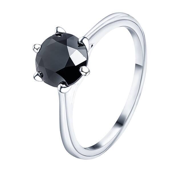 Shop Prism Jewel 1 50 Carat Black Diamond Six Prong Engagement Solitaire Ring On Sale Overstock 19491663