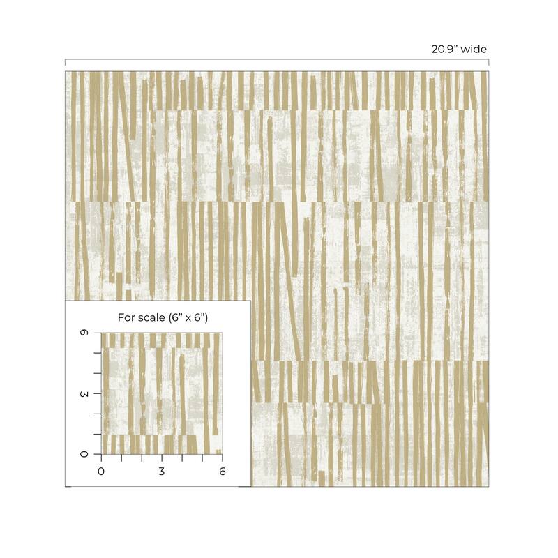 Seabrook Designs Serapha Lines Non-Woven Unpasted Wallpaper