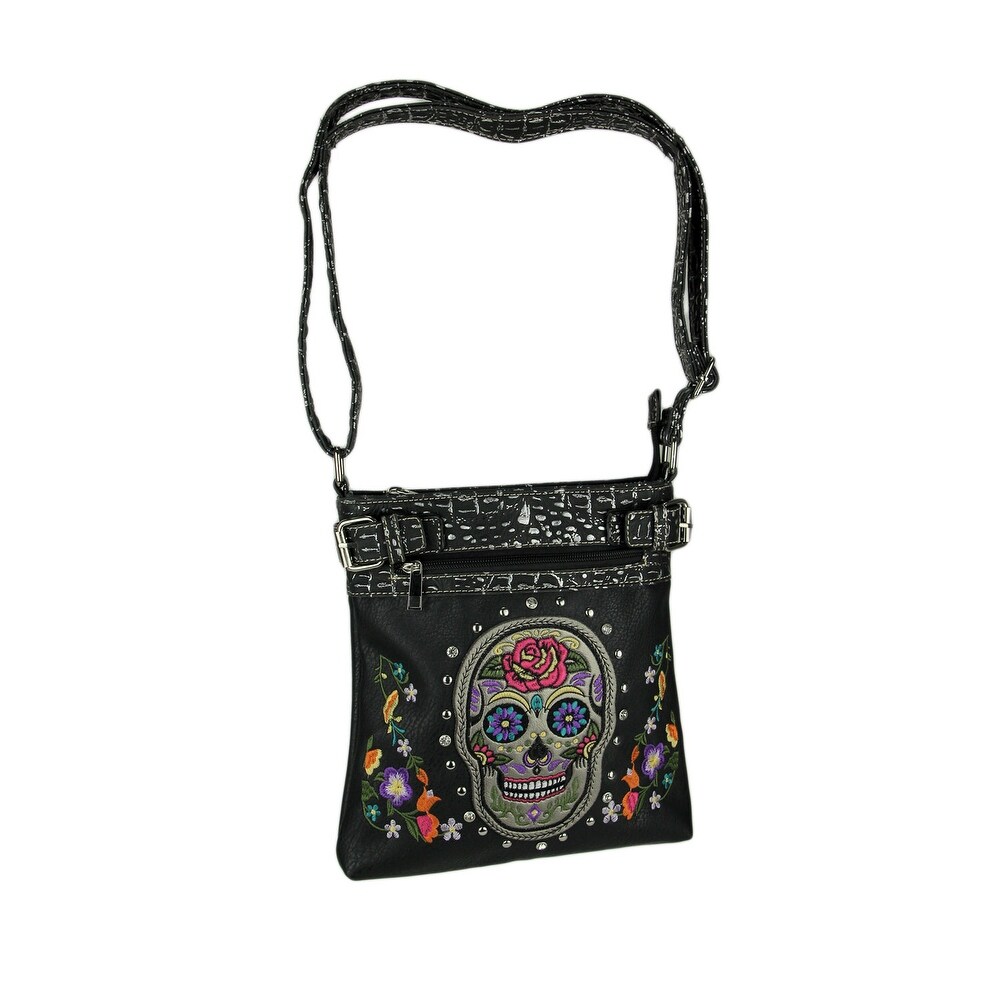 sugar skull crossbody bag