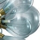 preview thumbnail 20 of 56, 18-Light Cluster Blue Glass Bubble Chandelier - 25in Wide Gold