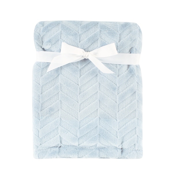 slide 1 of 1, Hudson Baby Infant Boy Plush Blanket, Herringbone, One Size - Herringbone - One Size One Size - Herringbone