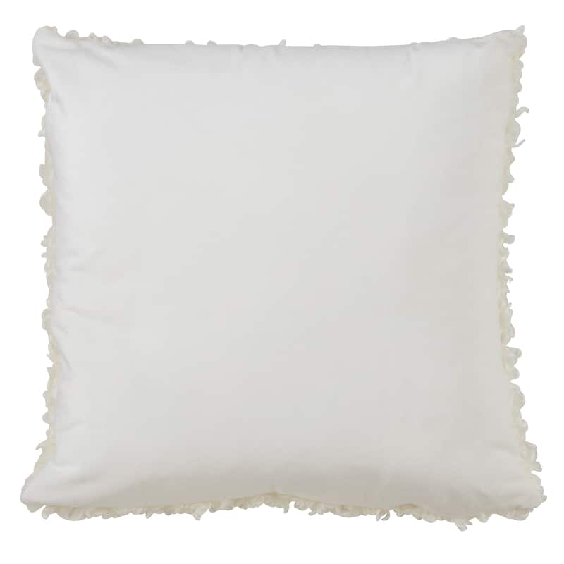 Faux Lamb Fur Throw Pillow