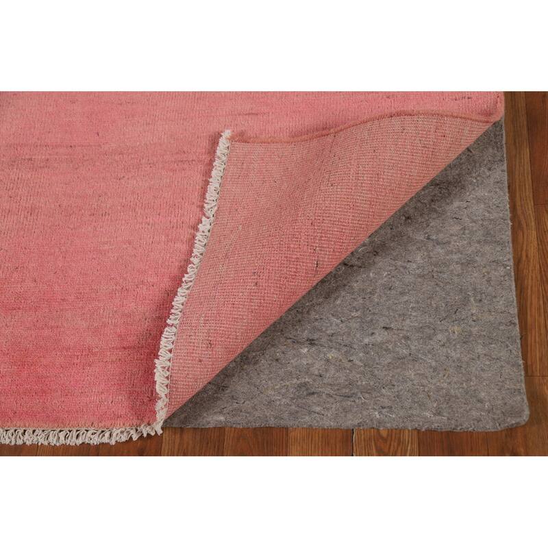 Modern Pink Gabbeh Oriental Area Rug Handmade Wool Carpet - 5'4"x 7'8"