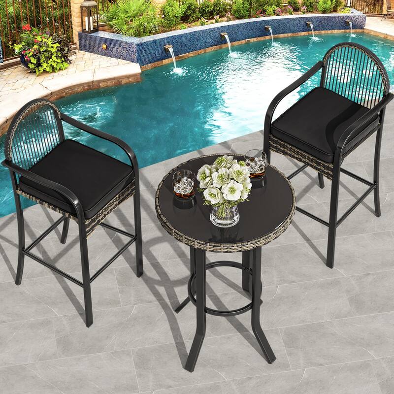 Round 2 - Person Outdoor Dining Set with Cushions