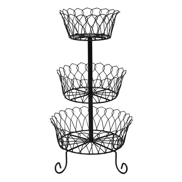 Shop 3 Tier Wire Basket 10 In X 7 In X 6 In Overstock