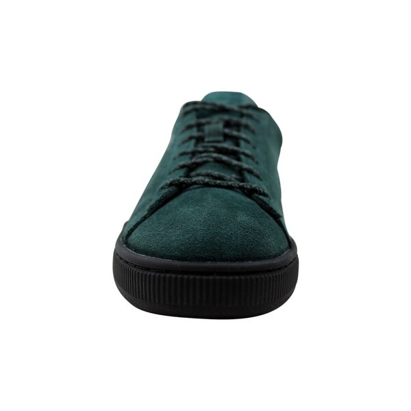 puma suede black and green