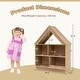 preview thumbnail 5 of 18, Costway Wooden Kids Dollhouse Bookshelf with Open Shelves - See Details