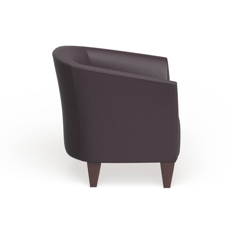 LeatherSoft Chair with Wood Feet - 33.5"W x 31"D x 29"H