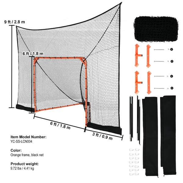 Hockey and Lacrosse Goal Backstop with Extended Coverage - 6*6 feet spliced