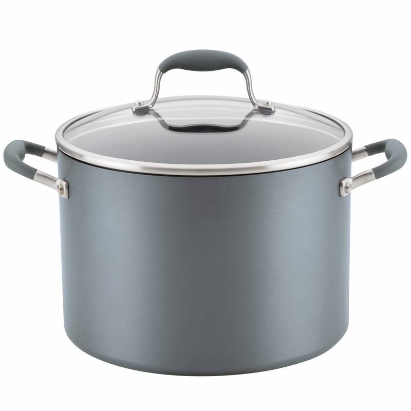 Anolon Advanced Home Hard-Anodized 10-Quart Nonstick Stockpot, Moonstone - 10-Quart - Moonstone - 1-Piece