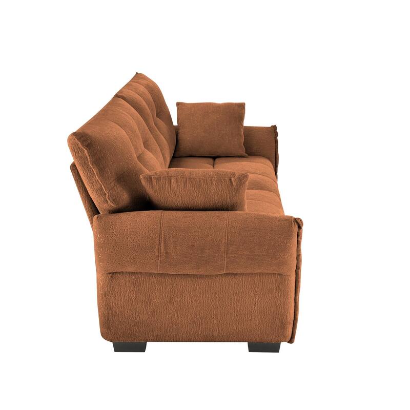 78.7" Chenille 3-Seat Sofa with Tufted Design & Sponge Cushions