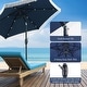 preview thumbnail 13 of 25, Ainfox 7FT Outdoor Patio Umbrella with Tilt Fringe Tassel Umbrella with LED Solar Lights