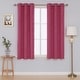 preview thumbnail 94 of 99, Deconovo Wave Line with Dots 52 Width Curtains Pair(2 Panel) 42x63 Inch - Rose Red