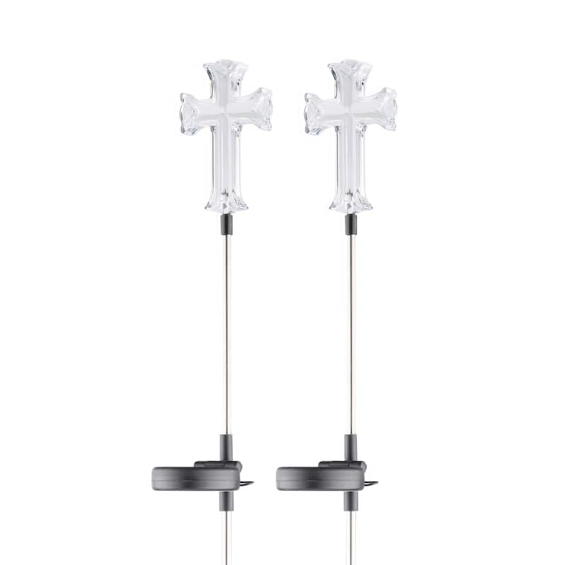 Alpine Corporation Outdoor Garden Stakes LED Lights (Set of 2)