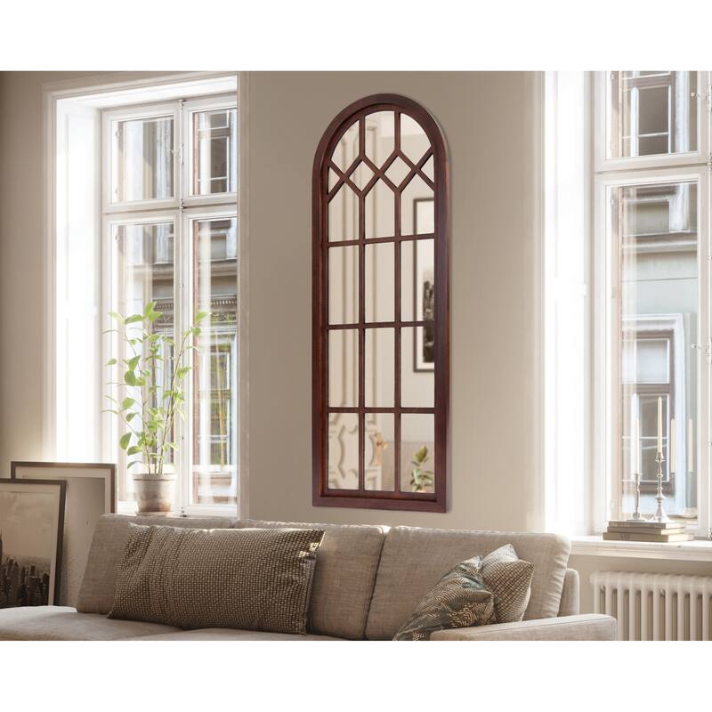 Kate and Laurel Gilcrest Windowpane Framed Mirror - 18x47