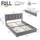 preview thumbnail 66 of 123, Javlergo Bed Frame with Storage Drawers Upholstered Platform Bed Frame with Adjustable Headboard