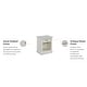 preview thumbnail 7 of 6, Seaside Lodge Off-White 2-Piece King Headboard and Nightstand Set by homestyles