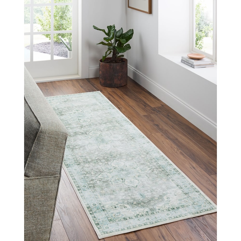 Livabliss Traditional Lavable Medallion Washable Area Rug