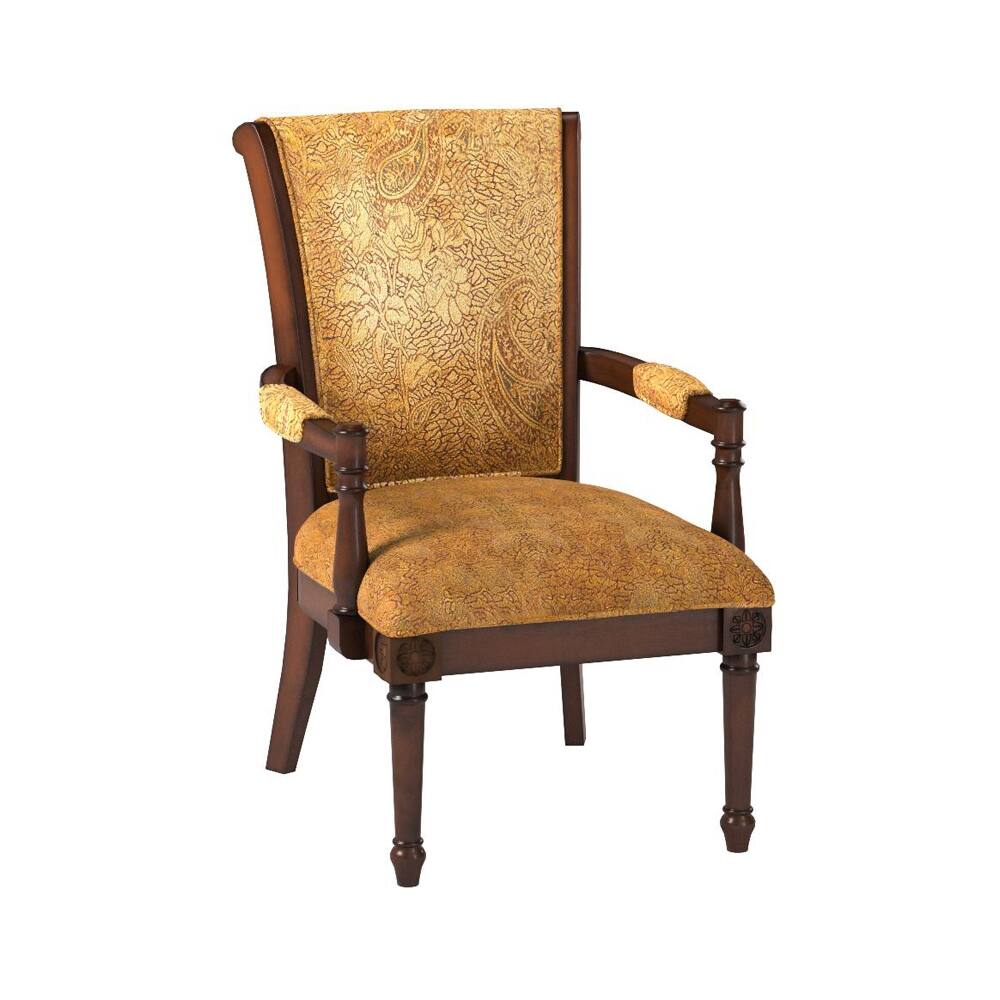 Traditional Style Accent Chair in Antique Oak