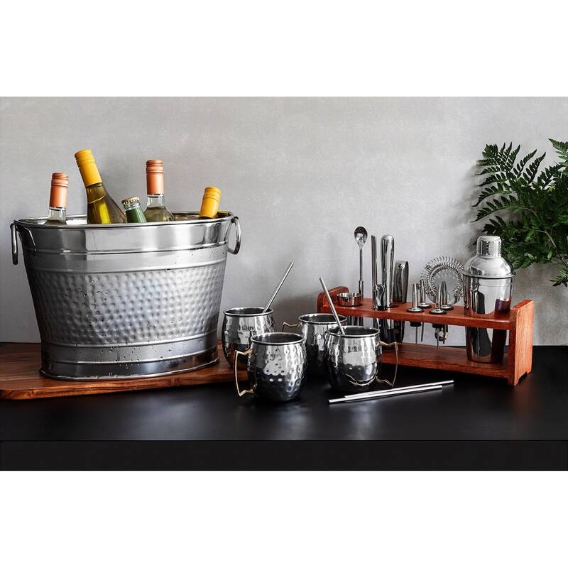 Sol Living Stainless Steel Beverage Tub for Parties Ice Bucket