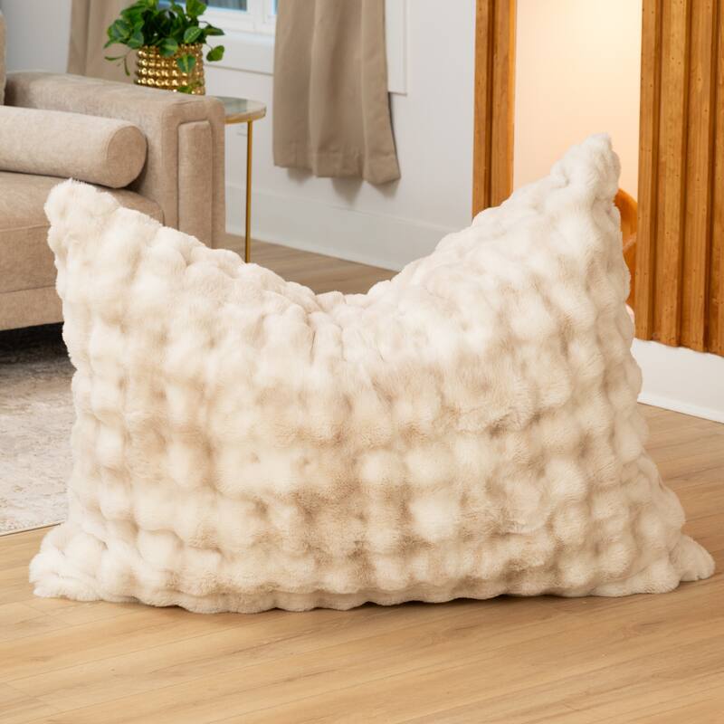Raven-Symoné Home Pillow Saxx Jr Crash Puff, Giant Floor Pillow & Synthetic Fur Bean Bag Lounger