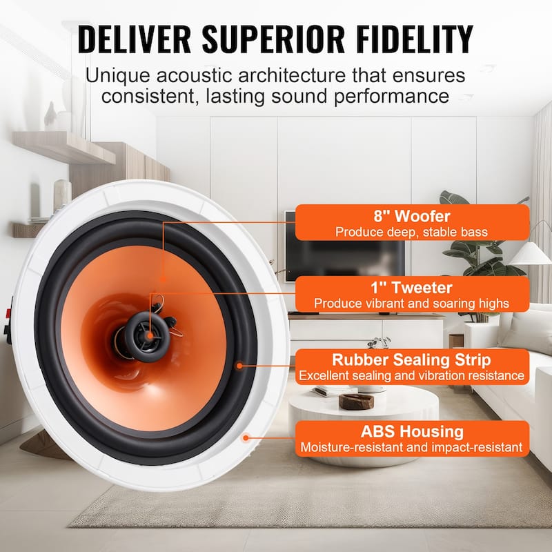 Ceiling Speakers for Home Kitchen Living Room Bedroom or Covered Outdoor Porches