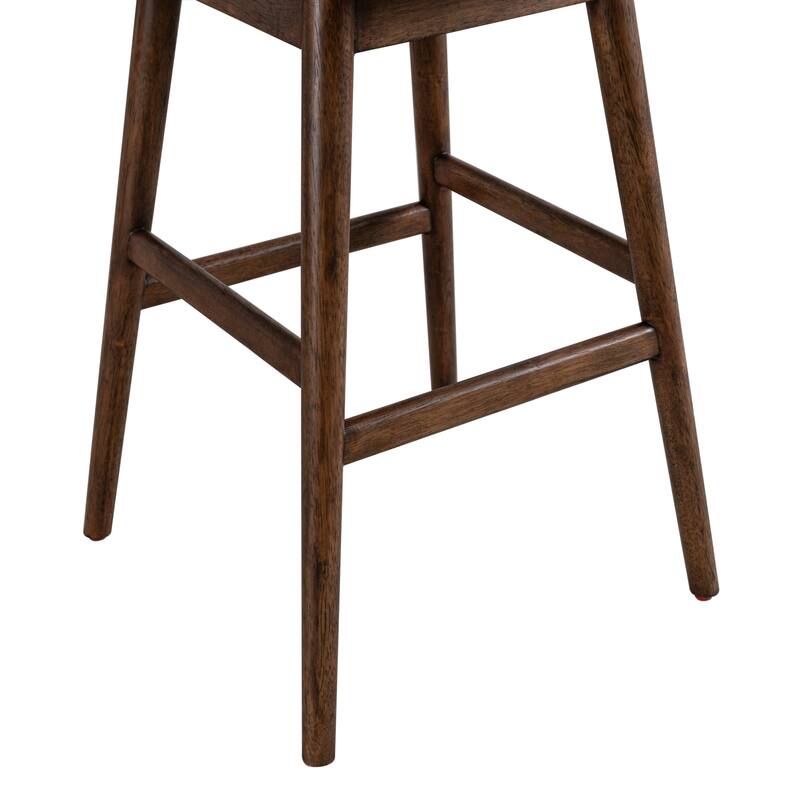 Sadie Modern Swivel Bar Stool, Upholstered Counter Height Chair with Solid Wood Frame