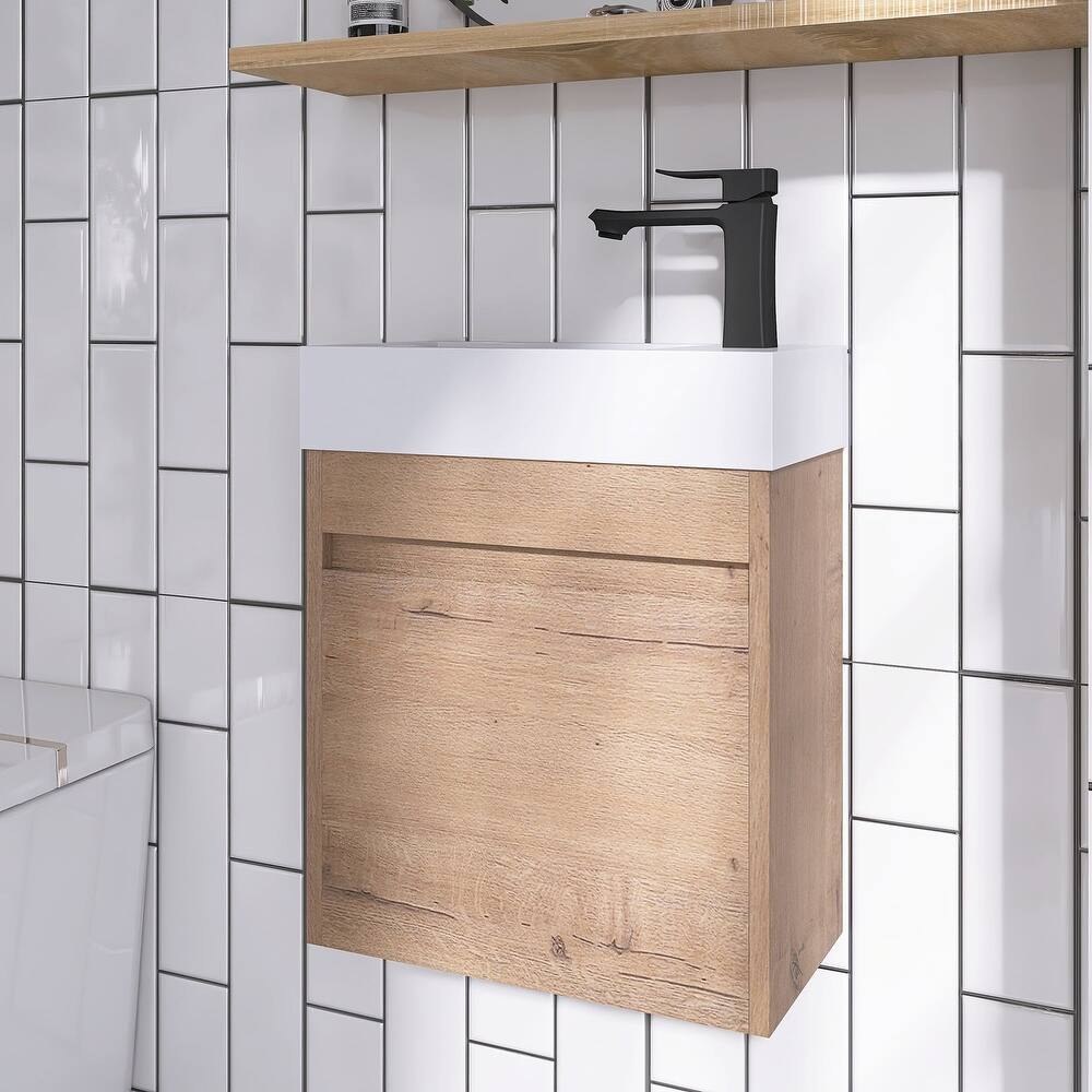 18 in.Mini Bath Vanity Set with Cultured Marble Vanity Top