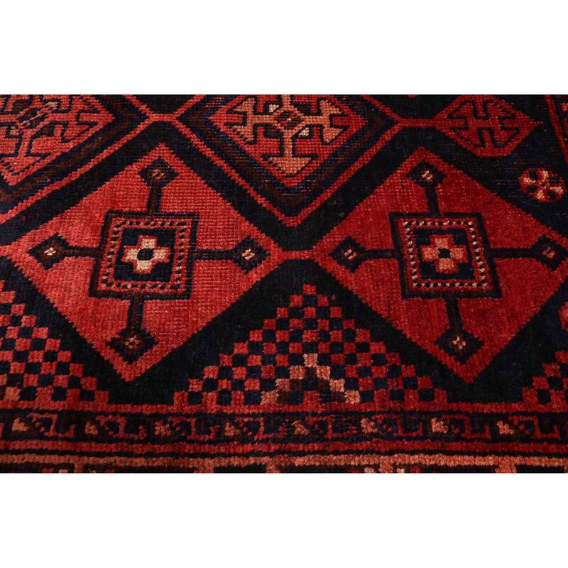 ECARPETGALLERY Hand-knotted Melis Red Wool Rug - 4'0 x 8'11