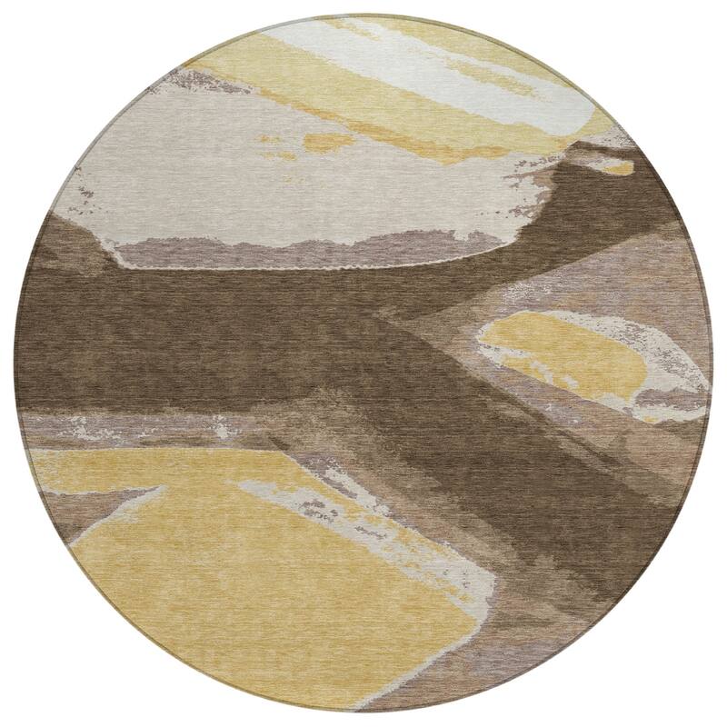 Machine Washable Indoor/ Outdoor Modern Cheney Chantille Rug