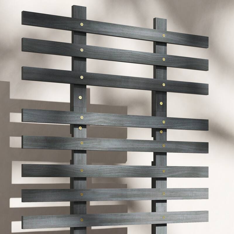 Outsunny Raised Garden Bed, Wooden Planter with Trellis and Metal Corners, Portable on Wheels, to Grow Vegetables