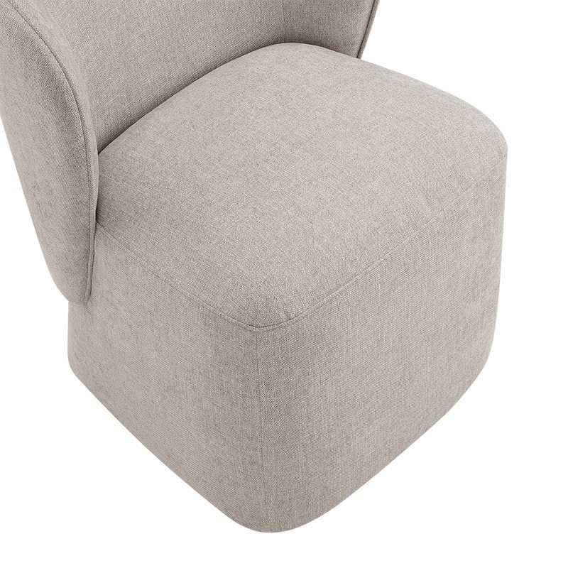 Kyle Morden Fabric Dining Room Chair with Casters Wrap-round Back