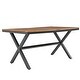 preview thumbnail 15 of 16, 7-Pieces Outdoor Dining Set with Chairs and Acacia Wood Tabletop, for Garden, Backyard, Patio