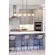 preview thumbnail 6 of 17, Diore Modern Gold 5-Light Crystal Chandelier 40 in. W Linear Glam Island Lights for Kitchen Island - L 40.2" x H 70" Max
