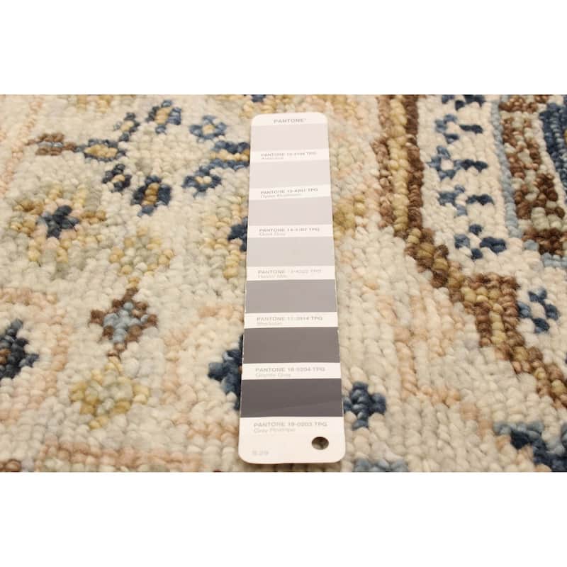 ECARPETGALLERY Hand-knotted Jules Serapi Light Grey Wool Rug - 2'6 x 8'0