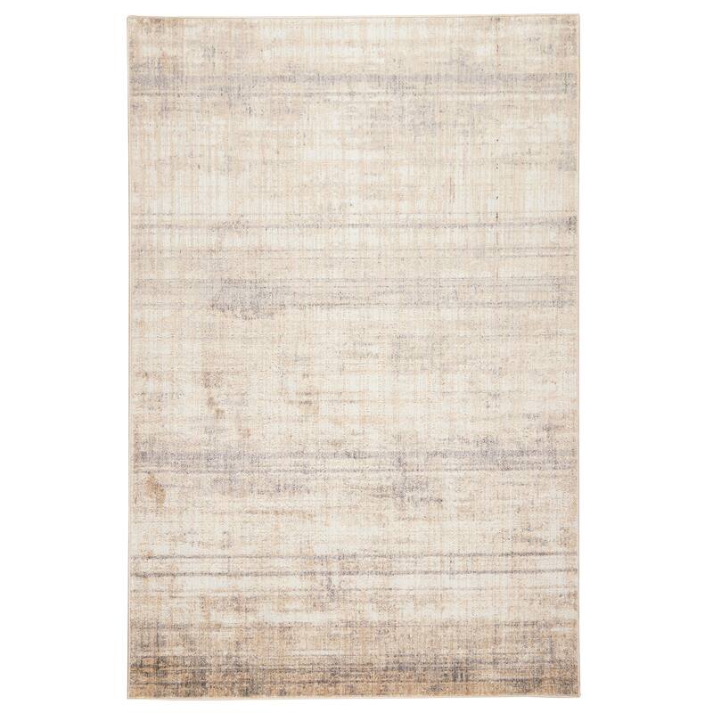 Terra by Obeetee Sahara Modern Neutral Rug - Lavender/Ivory - 2' x 3'
