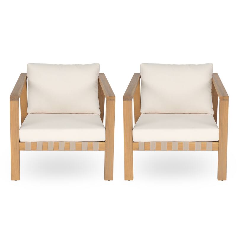 Christopher Knight Home-Emma Patio Acacia and Rope Club Chair