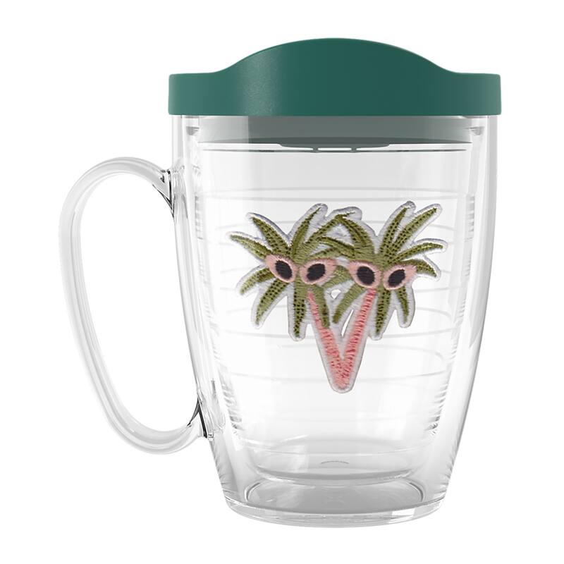 Tervis Bouffants and Broken Hearts Peeping Palm Parade Made in USA Double Walled Insulated Travel Tumbler, Classic - 16oz Mug - 16oz Mug